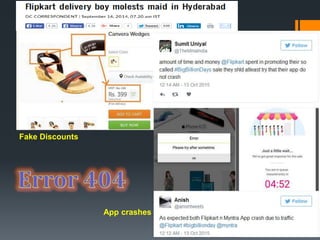 Fake Discounts
App crashes
 