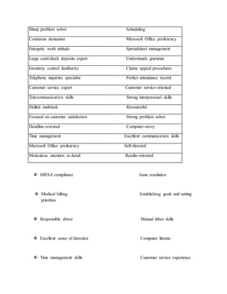 Resume of Mary | DOCX