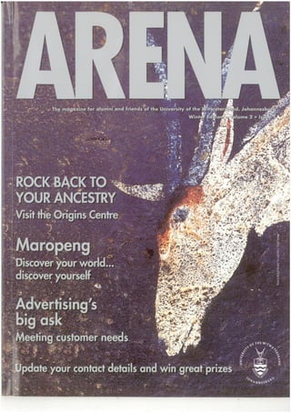 Arena magazine for Wits Alumni