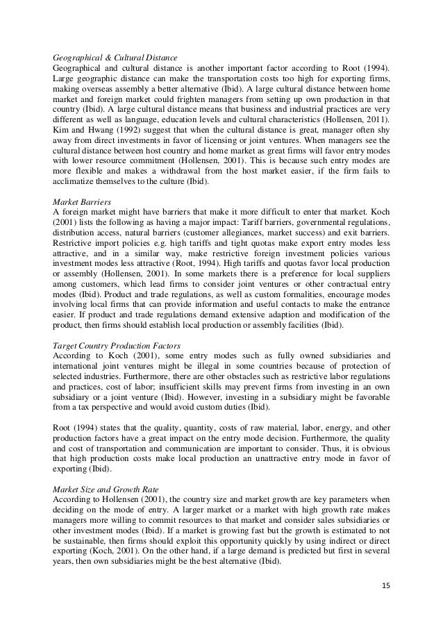 Market entry sme master thesis 2 2
