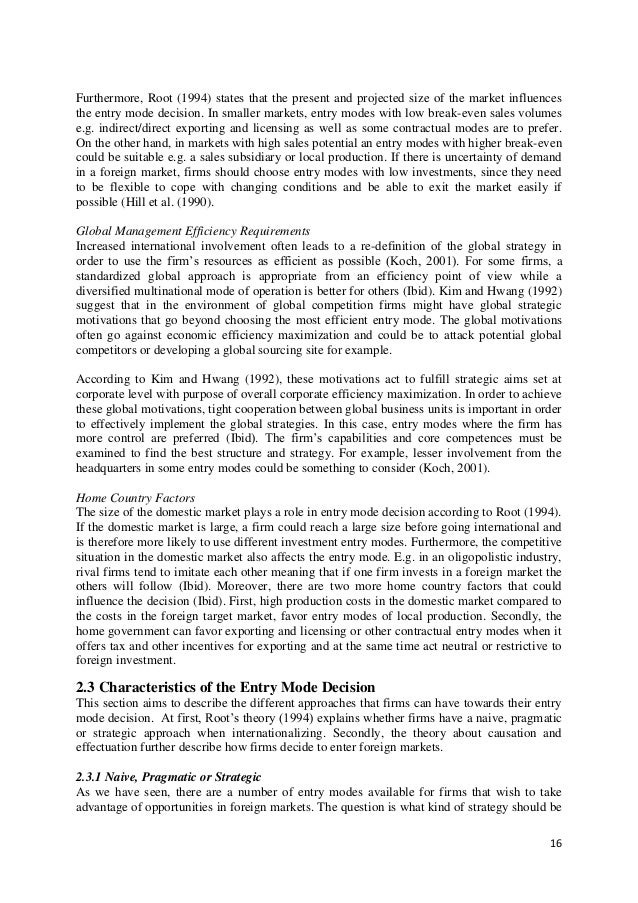 Master thesis international marketing