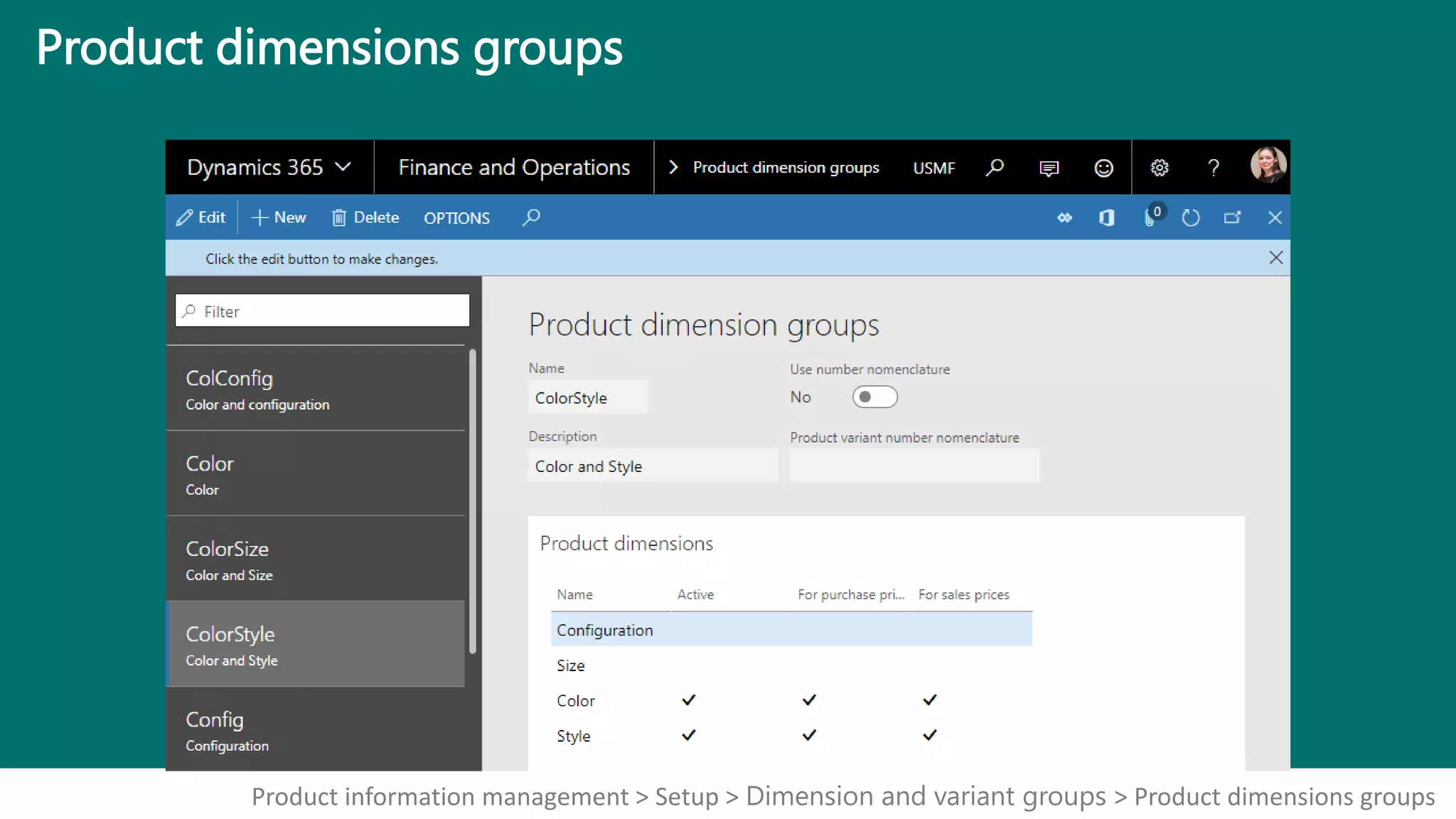 Product information management in Microsoft Dynamics 365 for Finance