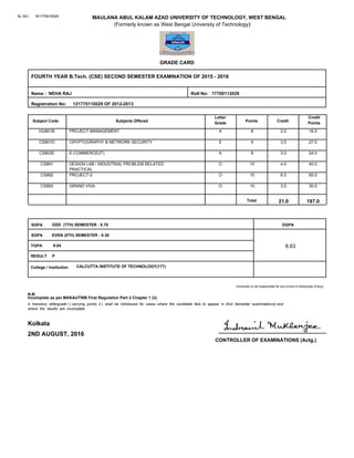GradeCard_8Sem_121770110029_17700112029 | PDF