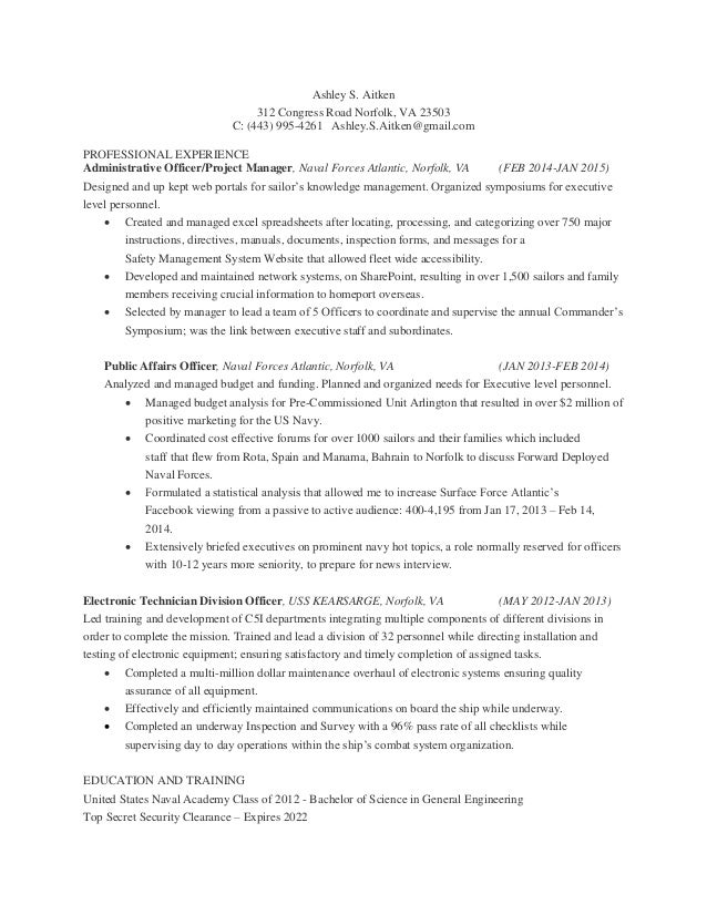 resume 1 page slideshare