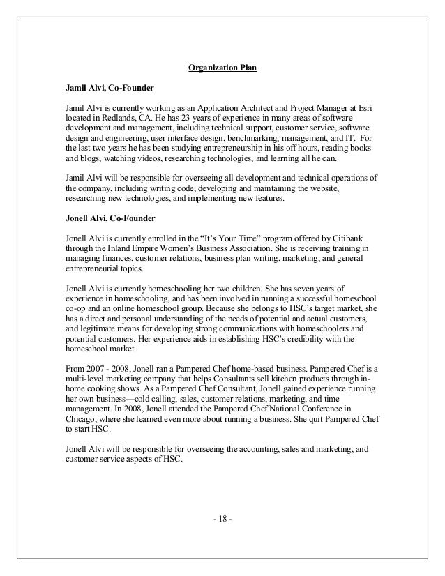 Homeschool business plan image