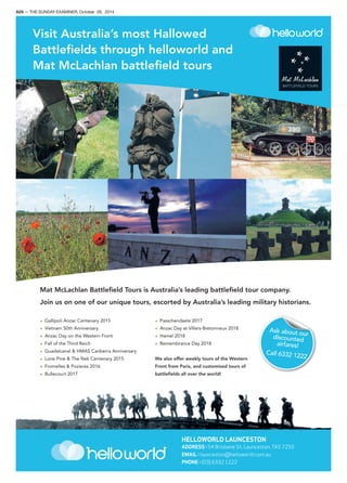 A24 — THE SUNDAY EXAMINER, October 26, 2014
 