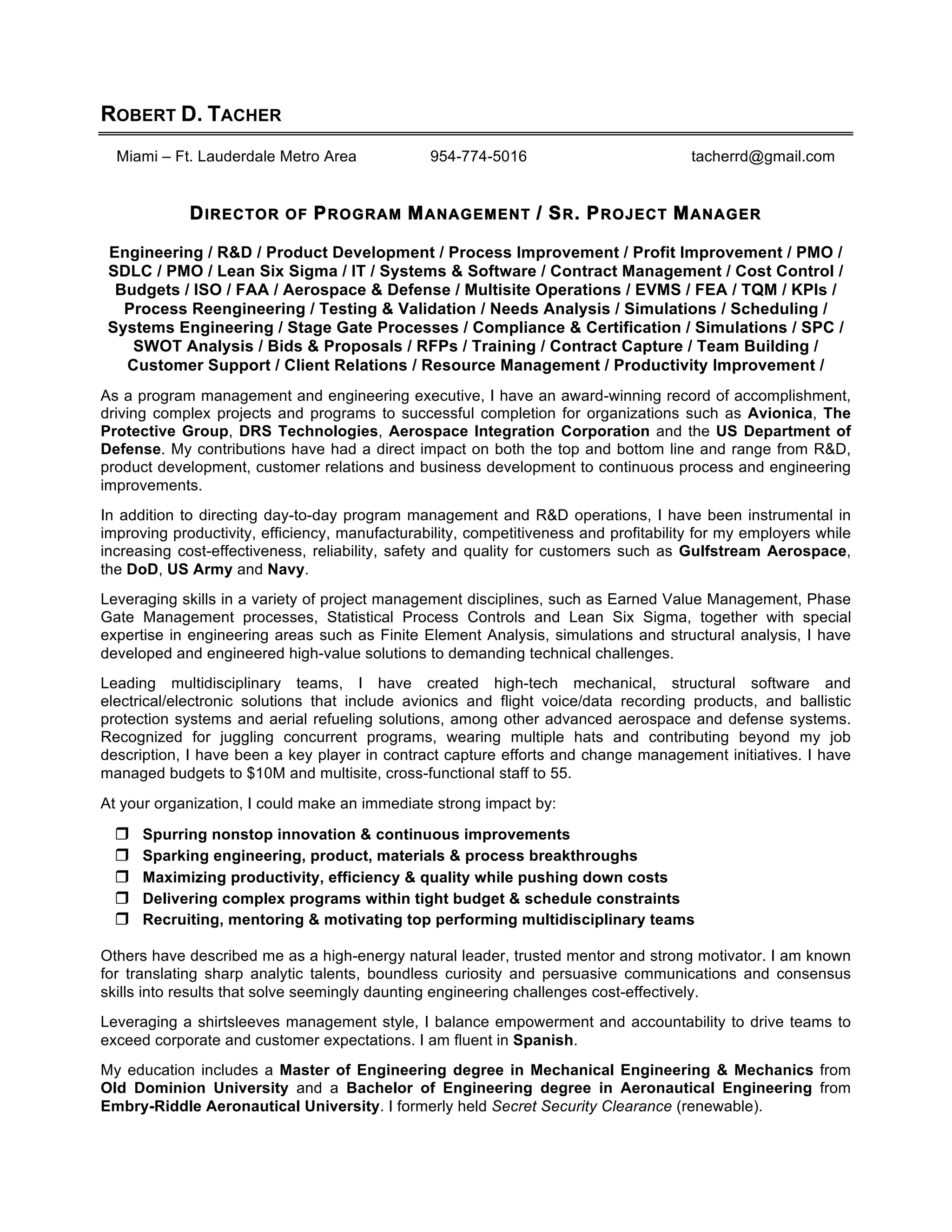 Tacher Robert EXPANDED RESUME - Tacher Robert Expanded Resume 1 2048 