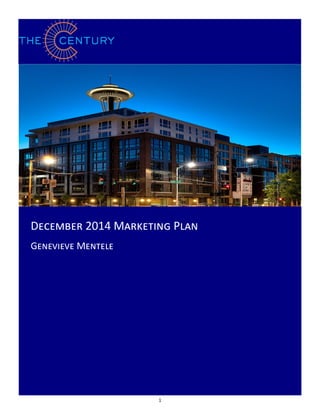1
December 2014 Marketing Plan
Genevieve Mentele
 