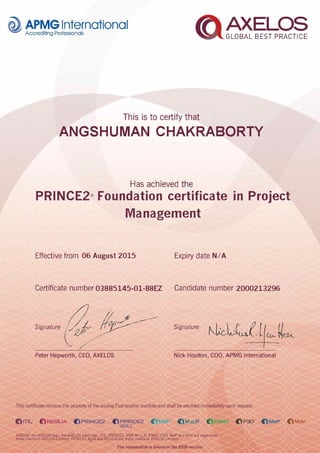 PRINCE2 Foundation_Certificate