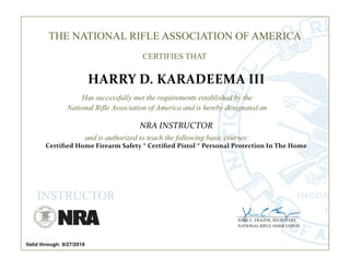 HARRY D. KARADEEMA III-Instructor