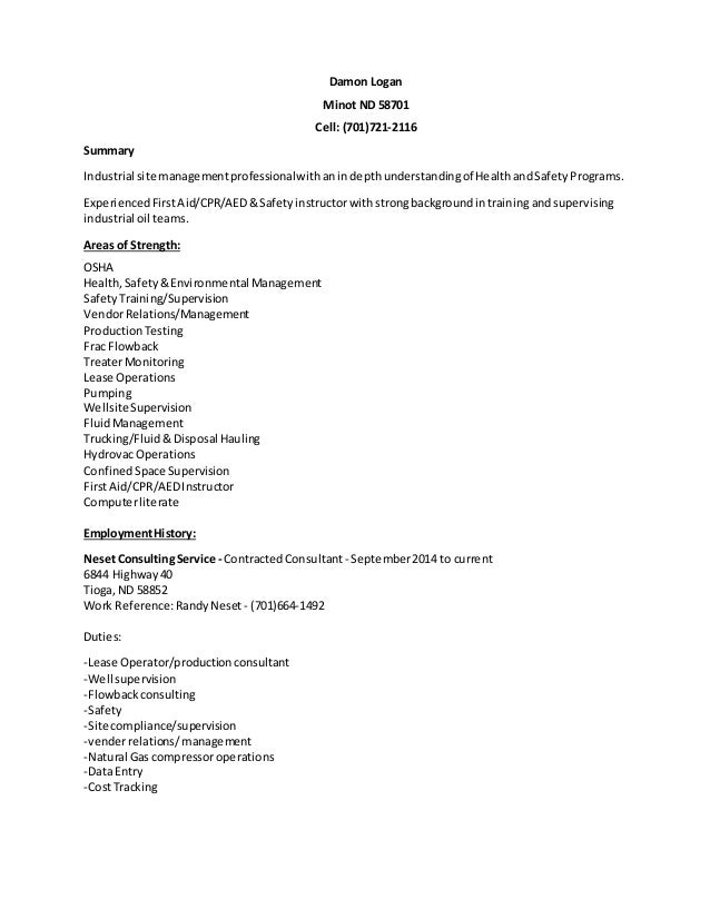 Damon Logan resume 2016