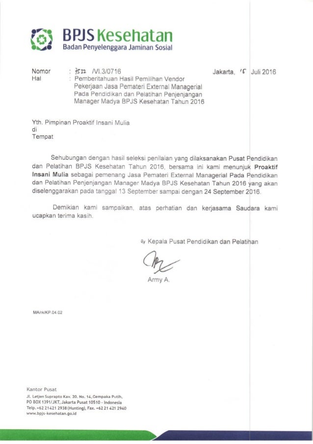 Madya Surat Pemberitahuan Pemenang Proaktif