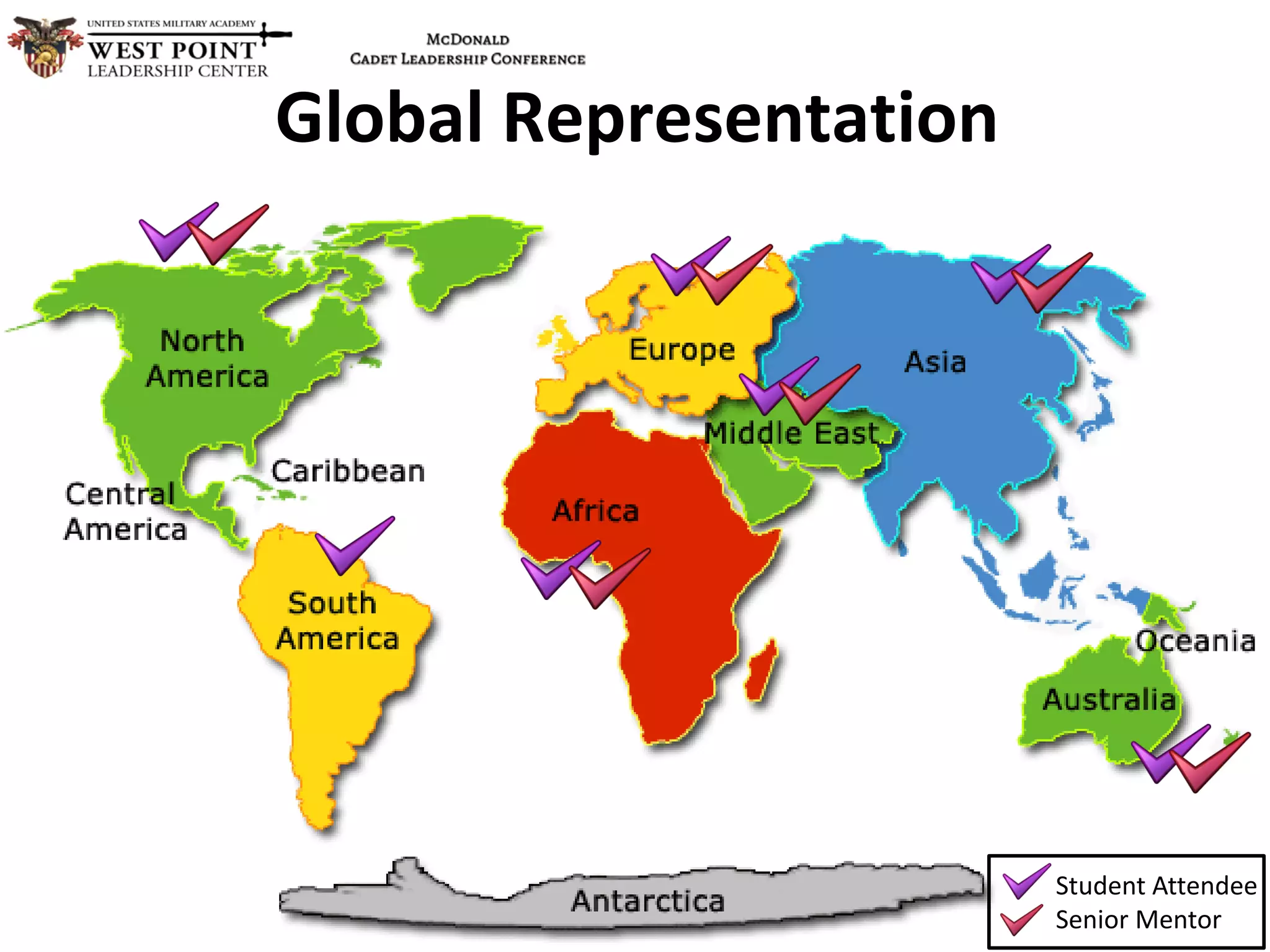 Global Representation
9
Student Attendee
Senior Mentor
 