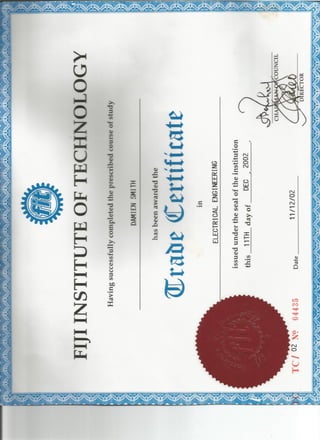 Electrical Trade Certificate - FIT