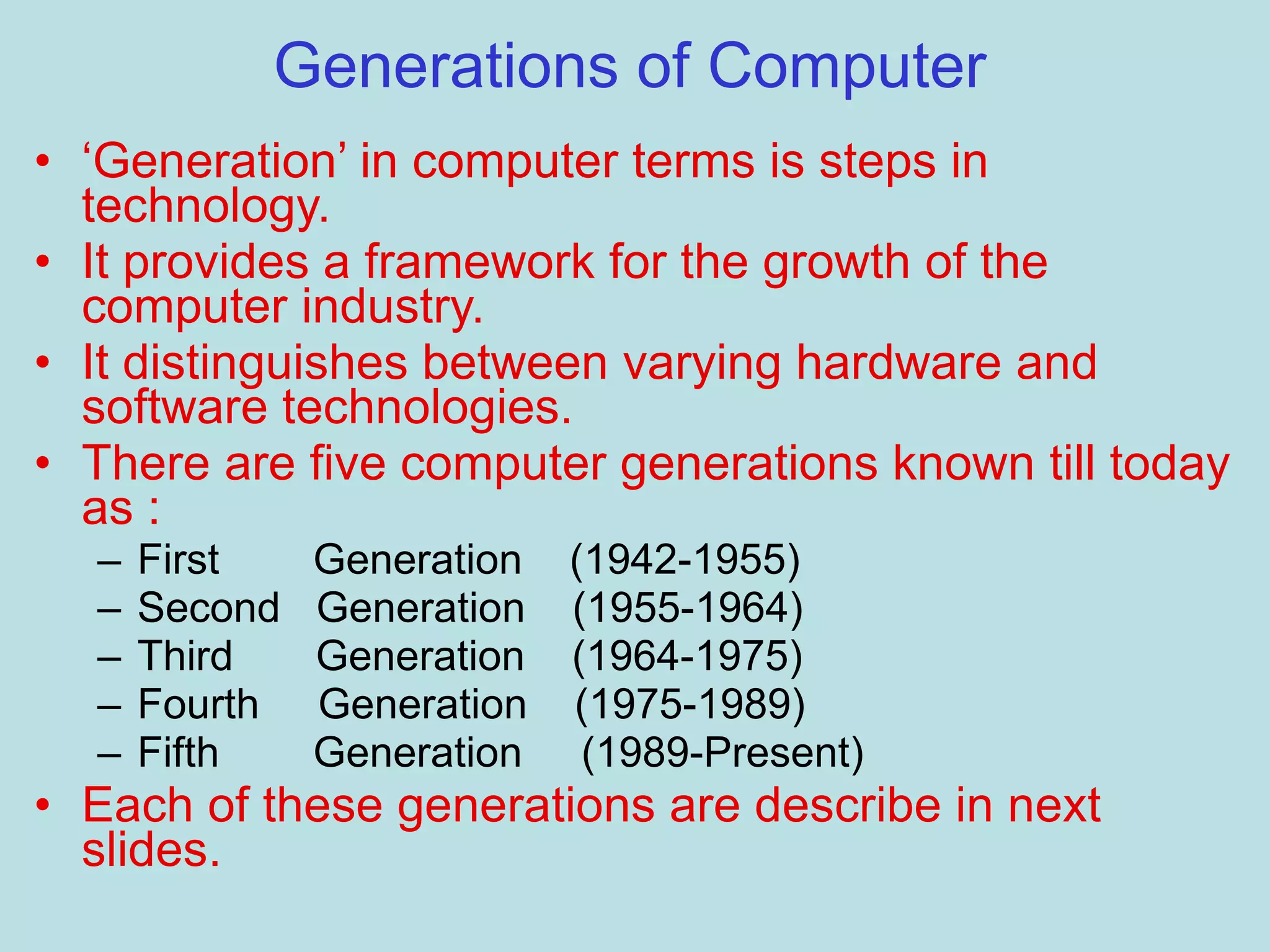 Computer Generations | PPT