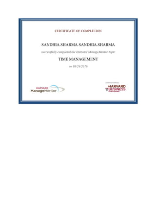 Certificate_HMM_Time Management