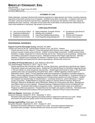 Resume Cronquist Esq | PDF