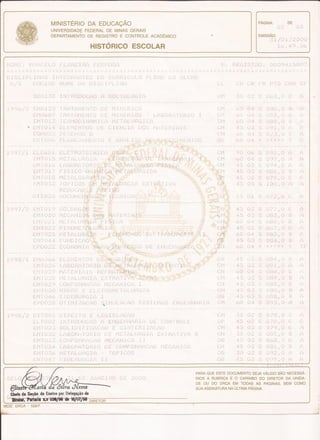 Historico Escolar UFMG