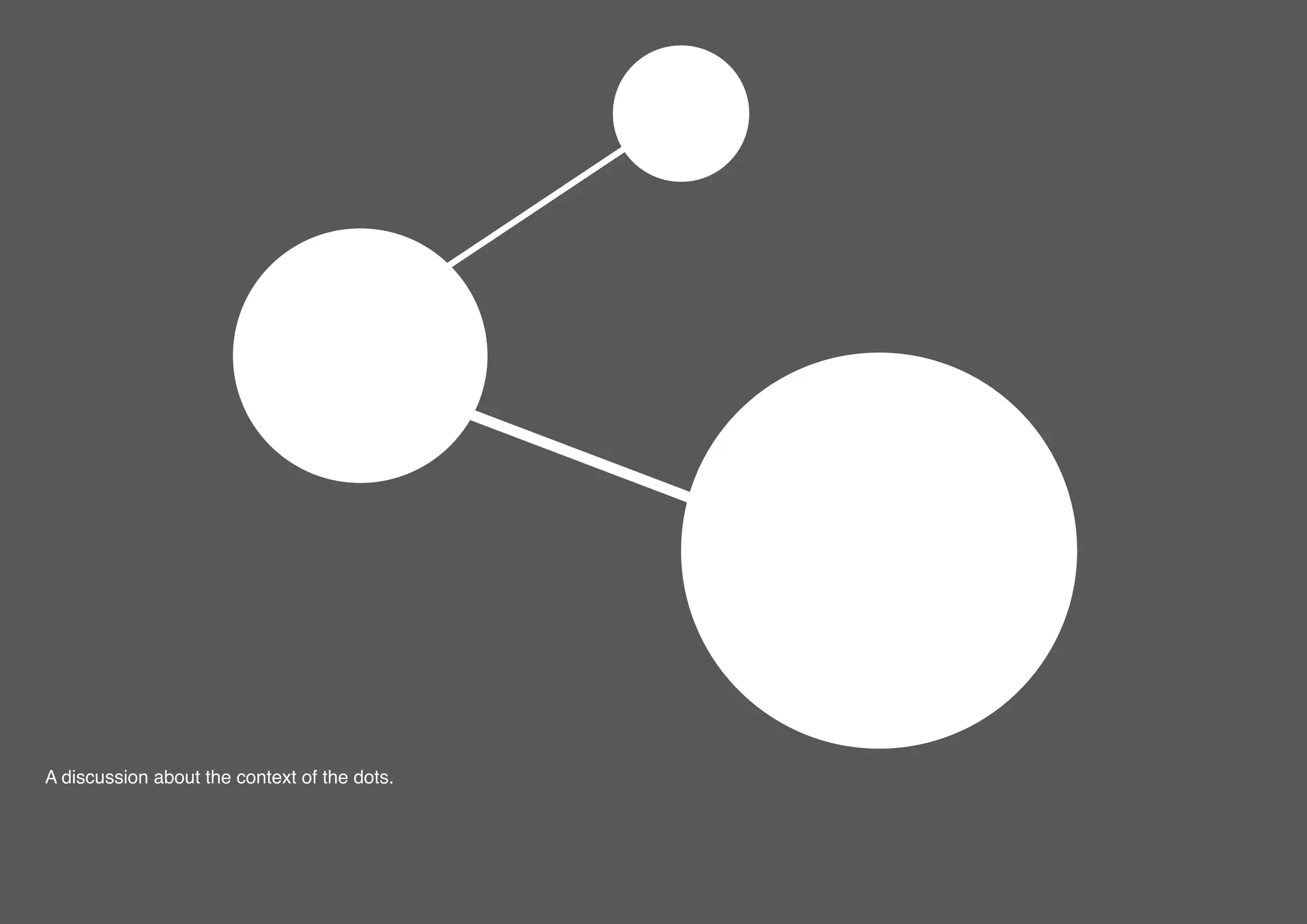 THE DESIGN BEHIND THE DESIGN BEHIND THE DESIGN | 2014 | BY JASON HOBBS | +27 72 260 5478 | JASON@HUMANEXPERIENCEDESIGN.NET | WWW.HUMANEXPERIENCEDESIGN.NET
89
A discussion about the context of the dots.
 