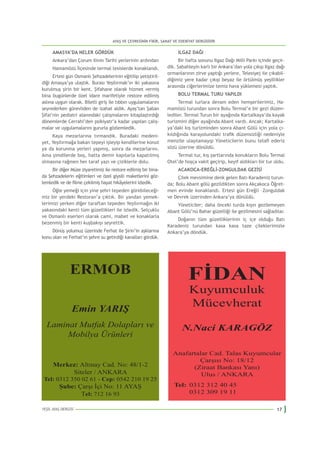 17
n A
Siteler / ANKARA
0312 350 02 61 - 0542 210 19 25
T 712 16 93
a A A
0312 312 40 45
0312 309 19 11
 