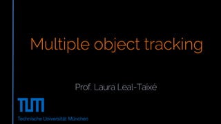 Prof. Laura Leal-Taixé
Multiple object tracking
 