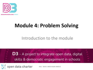 D3 Module 4 Introduction Slide 1