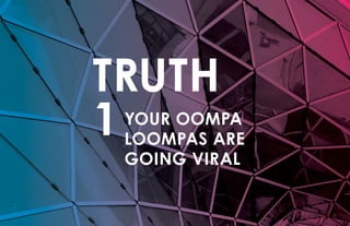 TRUTH
1YOUR OOMPA
LOOMPAS ARE
GOING VIRAL
 