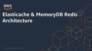 © 2023, Amazon Web Services, Inc. or its Affiliates.
Elasticache & MemoryDB Redis
Architecture
 