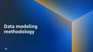 © 2023, Amazon Web Services, Inc. or its affiliates. All rights reserved. Amazon Confidential and Trademark.
Data modeling
methodology
 