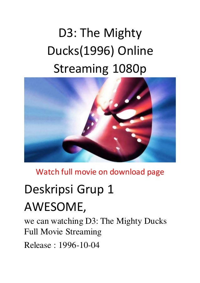 1996 D3: The Mighty Ducks 1996 D3: The Mighty Ducks