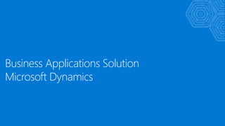 Business Applications Solution
Microsoft Dynamics
 