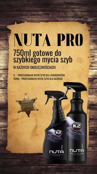 D4002 K2 NUTA PRO 750 profesjonalny płyn do mycia szyb