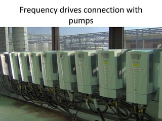 Frequency drives connection with
pumps
 