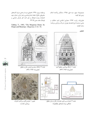 ‫ٔٛؾٛی‬‫فّی‬ ‫ؾیس‬ ،‫ؾٛق‬ ‫٘ػاز‬،0775،ْ‫اؾال‬ ٜ‫پطاوٙس‬ ٖ‫ؾتبضٌب‬
ٗ‫ظٔی‬،ٝٔٛ‫و‬ :ٓ‫ل‬.
ّٗ‫ٞی‬‫ضاثطت‬ ،‫ثطا٘س‬،0773،ٚ ‫فّٕىطز‬ ،ْ‫فط‬ :‫اؾالٔی‬ ‫ٔقٕبضی‬
‫ٔقٙی‬،‫تطر‬‫ـ‬‫افته‬ ‫ایطد‬ ٕٝ‫ـ‬ْ‫ب‬،ٟ‫ت‬‫ـ‬‫ق‬ :ٖ‫طا‬‫ـ‬ٔ‫ثط٘ب‬ ٚ ‫پطزاظـ‬ ‫طوت‬‫ـ‬ٝ
‫قٟطی‬ ‫ضیعی‬.
،‫پطٚیع‬ ،‫ٚضربٚ٘س‬0717،«‫ٌٙجسٞبی‬ ٜ‫زضثبض‬ ‫ثحخی‬ ٚ ‫ثٙب‬ ٚ‫ز‬ ‫ٔقطفی‬
ُ‫قى‬ ‫ٔرطٚعی‬»ٖ‫ثبؾتب‬ ّٝ‫ٔز‬ٖ‫ایطا‬ ‫ٞٙط‬ ٚ ‫قٙبؾی‬،ْٚ‫ز‬ ٜ‫قٕبض‬ ،
‫ثب‬ ُ‫و‬ ٜ‫ازاض‬ ‫ٞٙط‬ ٚ ًٙٞ‫فط‬ ‫ٚظاضت‬ ‫ا٘تكبضات‬ٚ ‫قٙبؾی‬ ٖ‫ؾتب‬
ٝٔ‫فب‬ ًٙٞ‫فط‬‫نم‬ ،75-21.
Tabbaa, Y., 1985, “The Muqarnas Dome: Its
Origin and Meaning”, Muqarnas 3: 61- 74.
‫تصايیر‬
ٝ‫٘مك‬0:‫ٌٙجس‬ ‫ٔمغـ‬ :ٗ‫٘ٛضاِسی‬ ٜ‫آضأٍب‬ٝ‫٘مك‬2‫لطیف‬ ٗ‫ث‬ ّٓ‫ٔؿ‬ ٜ‫آضأٍب‬ :،‫ٔمغـ‬ ٚ ٖ‫پال‬
ّٗ‫(ٞی‬‫ثطا٘س‬0773:378.)ّٗ‫(ٞی‬‫ثطا٘س‬0773:377.)
ٝ‫٘مك‬7،‫زٞسقت‬ ‫غبظی‬ ‫پیط‬ ٜ‫أبٔعاز‬ :‫ٔمغـ‬ ‫ثطـ‬ ٚ ٖ‫پال‬‫تهٛیط‬0:‫ٔمط٘ؽ‬‫وبضی‬ٜ‫أبٔعاز‬ ‫ظیطٌٙجس‬
.)ٝ‫وٍٟیّٛی‬ ‫فطٍٞٙی‬ ‫ٔیطاث‬ ‫(ثبیٍب٘ی‬.‫زٞسقت‬ ‫پیطغبظی‬
 