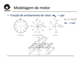 Modelagem do motor
• Função de enrolamento do rotor: mb → par
mr → impar
17
 