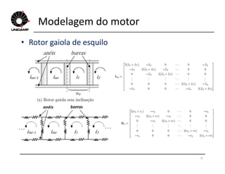 Modelagem do motor
• Rotor gaiola de esquilo
9
 