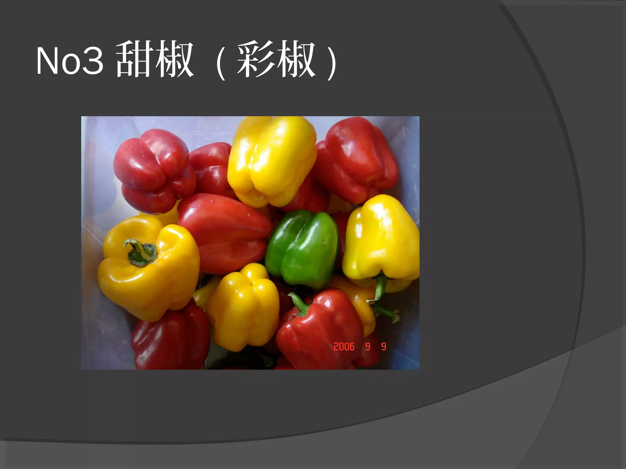 No3 甜椒 ( 彩椒 )
 