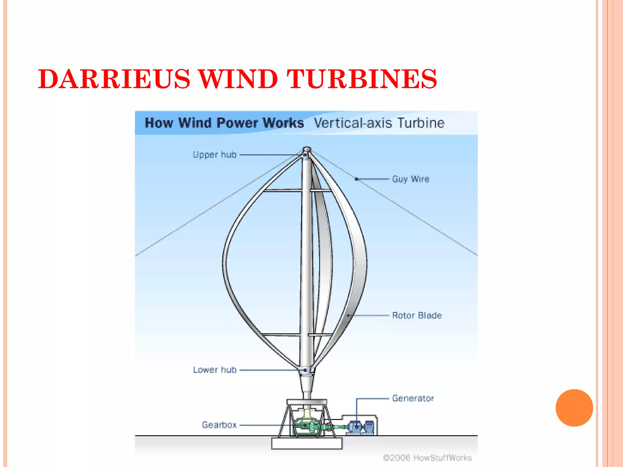DARRIEUS WIND TURBINES
 