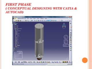 FIRST PHASE
( CONCEPTUAL DESIGNING WITH CATIA &
AUTOCAD)
 
