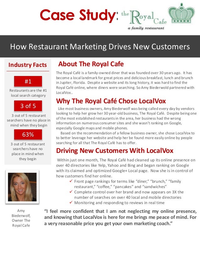 case study about restaurant