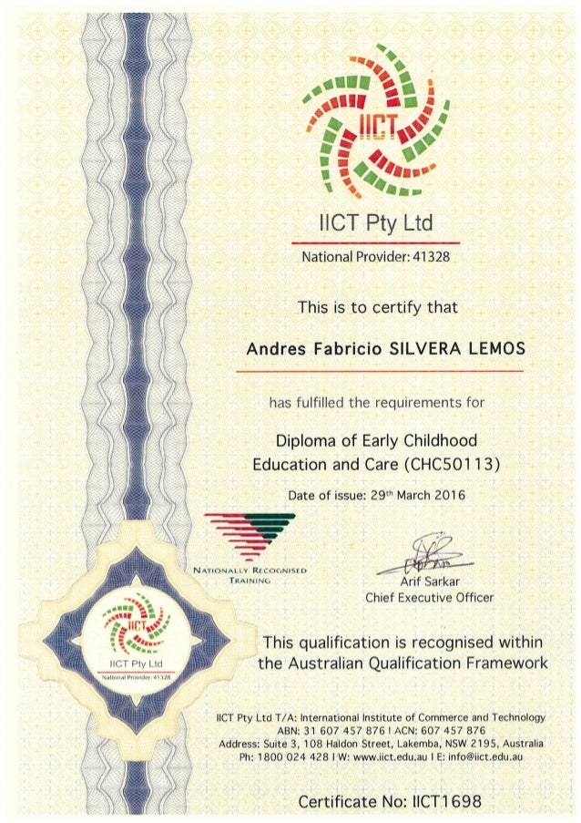 Certificate Diploma Of Early Childhood Education And Care Certificate Diploma Of Early Childhood Education And Care