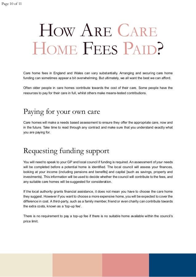 Care Home Top Up Fees England