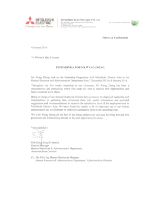 Letter of Recommendation_Mitsubishi Electric Asia Pte Ltd