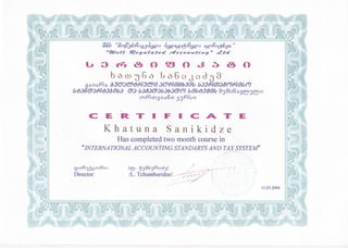 certificate Accounting