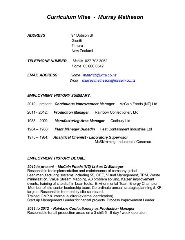 Sample of cv for job application image