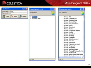 17
Main Program GUI’s
 