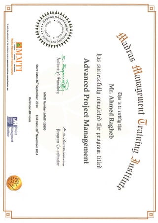 PMP-MMIT Certificate
