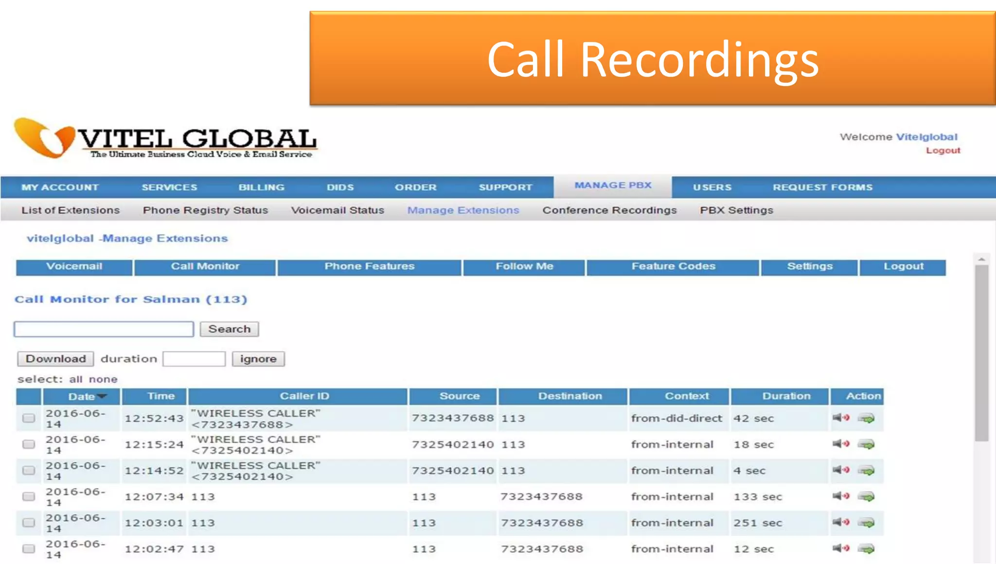 Call Recordings
 
