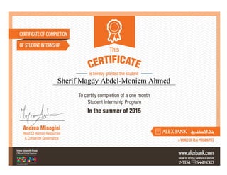 Sherif Magdy Abdel-Moniem Ahmed
 