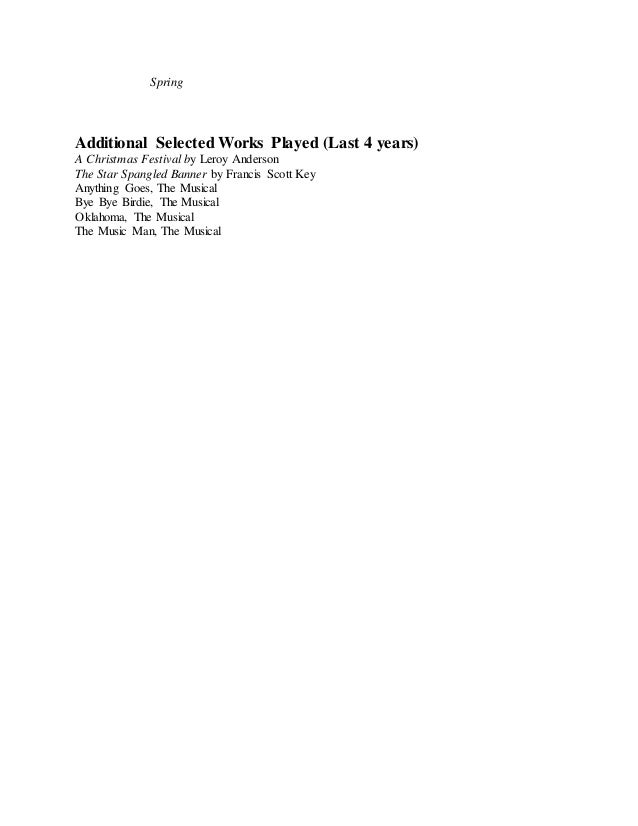 leanne music resume updated 2016 a christmas festival leroy anderson